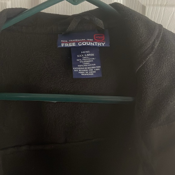 free country men’s XXXL black jacket, poly spandex, zip lined water resistant EC - Picture 2 of 7